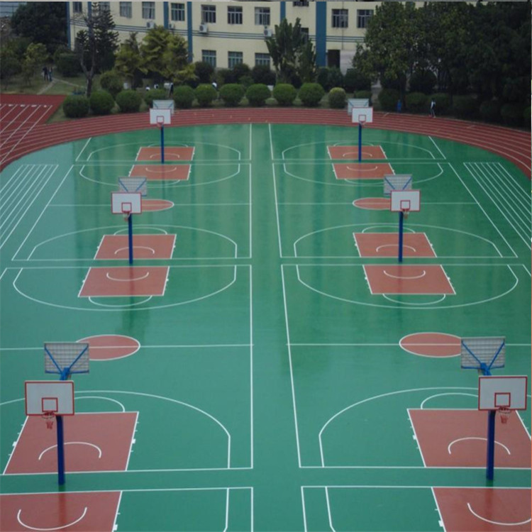 某中学硅PU篮球场